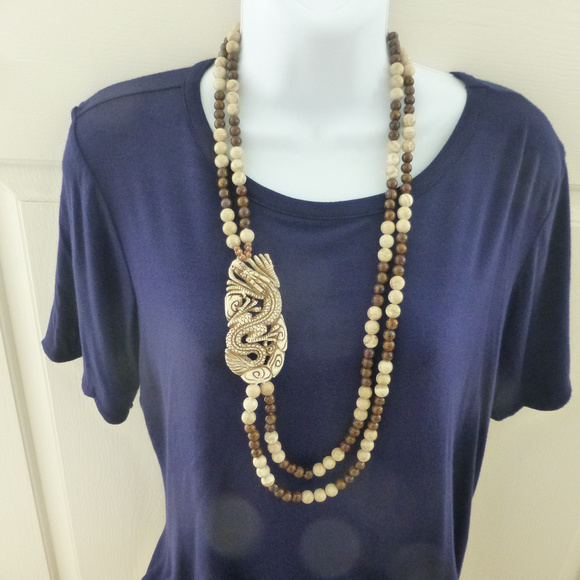 Handmade Jewelry - Jasper and Dragon Necklace